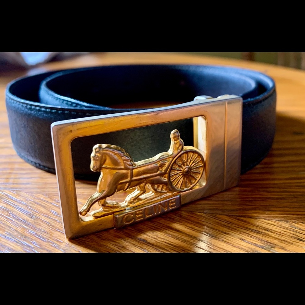 Celine Paris horse buckle belt
